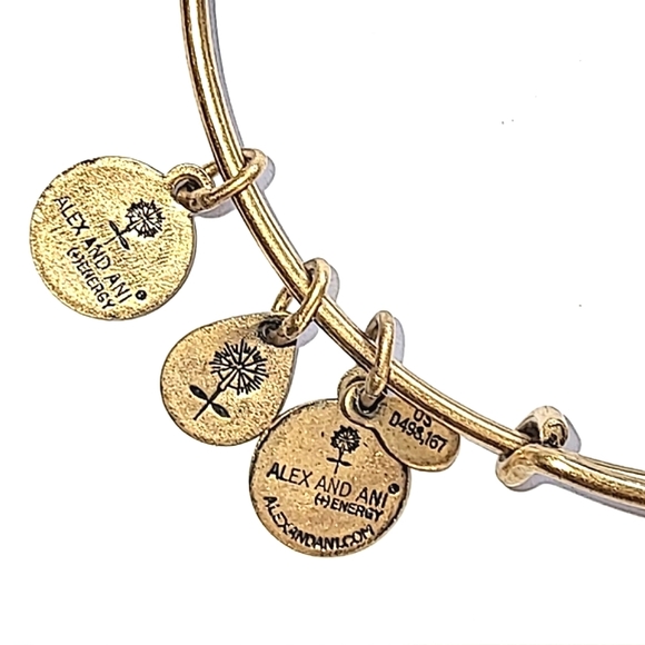 ALEX AND ANI OYSTER SHELL & PEARL BANGLE BRACELET - Picture 5 of 7